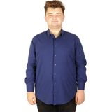 Modexl Büyük Beden Erkek Klasik Cepli Gömlek Likralı 20350 Lacivert 7XL