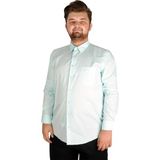ModeXL Büyük Beden Erkek Klasik Cepli Gömlek Likralı 20350 Mint - 3XL - Yeşil