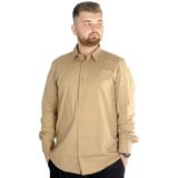 ModeXL Büyük Beden Erkek Klasik Gömlek Bej Renk Uzun Kol Konforlu Kesim 20351 - 3XL