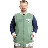 ModeXL Büyük Beden Erkek Kolej Mont Baskılı Ceket 23631 Çağla - 2XL