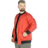 ModeXL Büyük Beden Erkek Kolej Mont Jesica Kırmızı Renk 3XL Konforlu ve Şık Tasarım