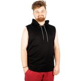 ModeXL Büyük Beden Erkek Kolsuz Kapşon Basic 21125 Siyah - 3XL