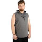 ModeXL Büyük Beden Erkek Kolsuz Kapşon So What 21126 Antramelanj - 3XL