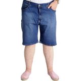 ModeXL Büyük Beden Erkek Kot Şort New Armına Blue 23805 Lacivert - 64