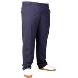ModeXL Buyuk Beden Erkek Kumaş Pantolon 21024 Lacivert Desenli Boru Paça Günlük Kullanım İçin - 72