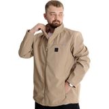 ModeXL Büyük Beden Erkek Shoftshell Mont Bej Renkli Su Geçirmez 21232 Model - 3XL