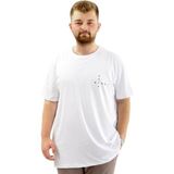 ModeXL Büyük Beden Erkek Tişört Baskılı Bisiklet Yaka Yumuşak Dokulu U24083 Beyaz - 3XL