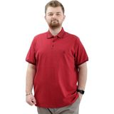 ModeXL Büyük Beden Erkek Tişört Polo Yaka Nakışlı Logo M U24338 Lacivert-Bordo - 4XL - Lacivert - Bordo