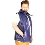 ModeXL Büyük Beden Erkek Yelek Basic Kapşon Thin 21610 Lacivert - 2XL
