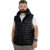 ModeXL Büyük Beden Yelek Kapitone Kapşonlu 22600 Siyah - 3XL
