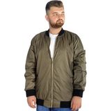 ModeXL Erkek Kolej Mont Fermuarlı Haki Renkli İnce Polyester 2022 Sonbahar-Kış - 4XL