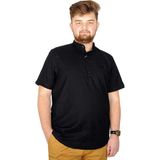 ModeXL Kısa Kol Hakim Yaka Erkek Gömlek Düz Desenli 3XL Siyah Klasik Stil