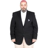 ModeXL Mode Xl Büyük Beden Erkek Britanya Blazer Ceket 23028 Sıyah - 64 - Siyah