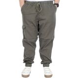 ModeXL Mode Xl Büyük Beden Erkek Gabardin Kargo Jogger Pantolon Doğa Haki 21927
