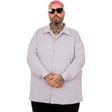 ModeXL Mode Xl Büyük Beden Erkek Gomlek Apas 11107 Gri - 4XL
