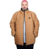 ModeXL Mode Xl Büyük Beden Erkek Kapitone Dik Yaka Mont 22604 Kahverengi - 10XL