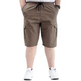 ModeXL Mode XL Büyük Beden Erkek Kapri Kargo Cepli Beli Bağlamalı VALENCIA 21404 Toprak
