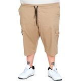 ModeXL Mode XL Büyük Beden Erkek Kapri Kargo Cepli Valencia 21404 CAPPUCINO