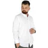 ModeXL Mode Xl Büyük Beden Erkek Keten Cepli Gömlek 20386 Beyaz 7XL
