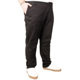 ModeXL Mode XL Büyük Beden Erkek Pantolon Keten Milano 20850 Siyah 70