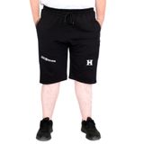 ModeXL Mode XL Büyük Beden Erkek Şort 2 İplik Parçalı U25504 Siyah