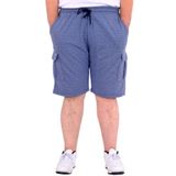 ModeXL Mode XL Büyük Beden Erkek Şort Kargo Cep WAFFLE 23500 Koyu Mavi