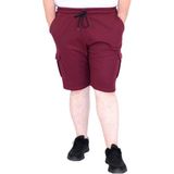 ModeXL Mode Xl Büyük Beden Erkek Şort Kargo Cep Waffle 23500 Mürdüm - 6XL