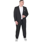 ModeXL Mode Xl Büyük Beden Erkek Takım Elbise Tintin Basic All 24020 Siyah - 4 Drop - 68
