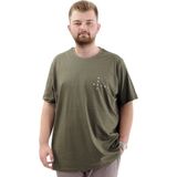 ModeXL Mode Xl Büyük Beden Erkek Tişört Baskılı Bisiklet Yaka Yumuşak Dokulu U24083 Haki - 3XL