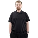 ModeXL Mode XL Büyük Beden Erkek Tişört Polo Yaka JAKAR U24337 Siyah
