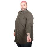 ModeXL Mode XL Büyük Beden Erkek Uzun Kollu Keten Gömlek 20396 HAKİ