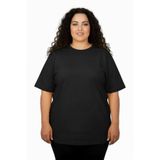 ModeXL Mode XL Büyük Beden Kadın Bisiklet Basic Tişört k20031 Siyah