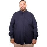 ModeXL Mode Xl Lacivert Gabardin Gömlek Cepli 5XL Büyük Beden Erkek Günlük Stil Bol Kesim
