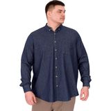 ModeXL Mode Xl Lacivert Uzun Kol Kot Gömlek 3XL Büyük Beden Erkek Şık Stil ve Rahat Kesim U24391