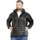 ModeXL Siyah Kapitone Kapşonlu Mont 22602 Büyük Beden Erkek Sezon 2022 Sonbahar-Kış - 4XL