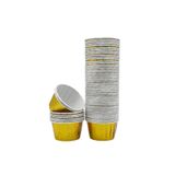 MODGER 25'li Gold Kağıt Muffin Kek Ve Sufle Kapsülü Metalik Altın Sarısı Renkli Cupcake Pişirme Kalıbı