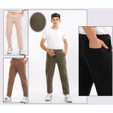 Modi Clas Jogger- Pamuk-Denim-Yarım Lastikli-Bağcıklı-Paça Katlamalı-Erkek Çocuk Pantolonu - 14 Yaş - 0 - Kahverengi