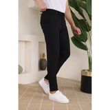 Modi Erkek Slim Fit Dilli Kumaş Pantolon - Siyah - 30