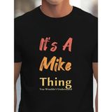 Modi Green Baskılı Erkek Günlük Stil It Is A Mike Thing Tişört - Siyah - S - M