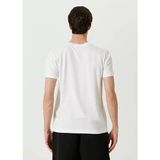 Modi Green Soft Dokulu Unisex Günlük Stil Kar Beyazı Bisiklet Yaka Regular Fit Tişört