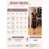 Modi Kadın Kısa Kollu V Yakalı Yanları Şerit Detaylı Viskon Iki Iplik Midi Elbise - Siyah - 2XL - 3XL