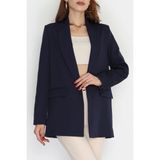 Modi Leopar Astarlı Blazer Ceket Lacivert - 51500.1909. - 00 Lacivert