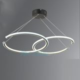 Modi Lighting 2li Simetrik Burgulu Siyah LED Avize Md7