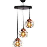 Modi Lighting 3'lü Bakır Kafes Sarkıt Avize Mod-Av- 4407-4CC - Renkli