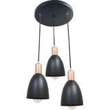 Modi Lighting 3'lü Bakır Siyah Avize MOD-AV-4430-3BSY - Renkli