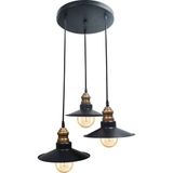 Modi Lighting 3'lü Eskitme Siyah Avize MOD-AV-4438-3BSY - Renkli