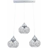 Modi Lighting 3lü Krom Sıralı Osmanlı Avize MOD-AV-4432-3BBY - Renkli