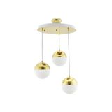 Modi Lighting 3’lü Küre Yuvarlak Gold Sarkıt Avize - Renkli