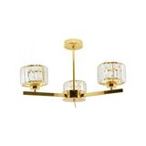 Modi Lighting 3’lü Venus Gold Kristal Taşlı Modern Avize - Renkli