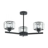 Modi Lighting 3’lü Venus Siyah Kristal Taşlı Modern Avize - Renkli